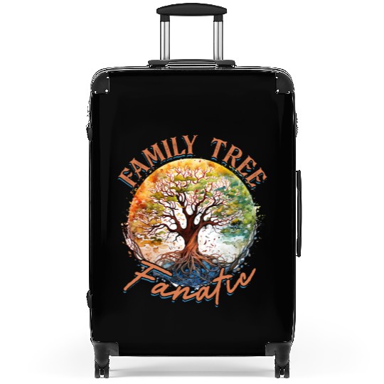 Genealogy Genealogist Family Tree Fanatic Suitcases