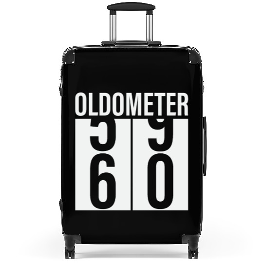 Oldometer Odometer Funny 60th Birthday 60 yrs Joke Suitcases