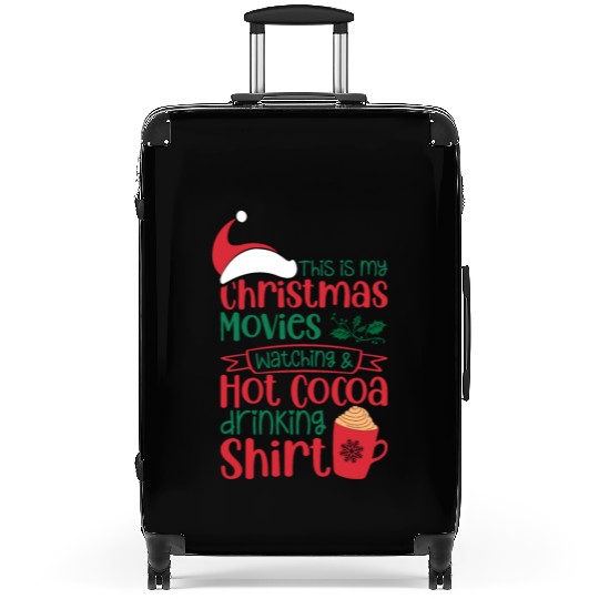 Christmas Movies Watching and Hot Cocoa Drinking Suitcases