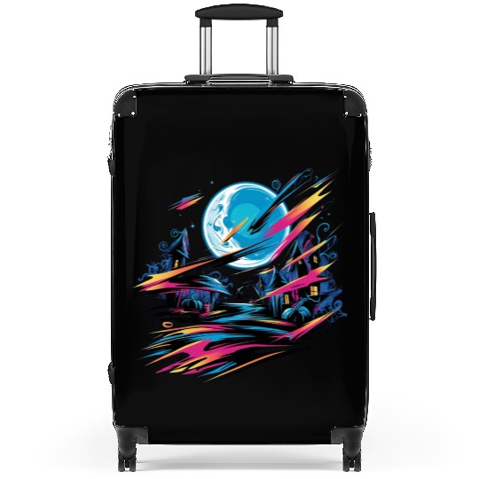 Suitcases Halloween Graffiti Design - Neon Abstract