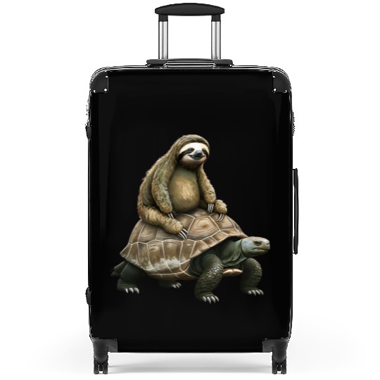 Slow Journey: Sloth on Tortoise's Back Suitcases