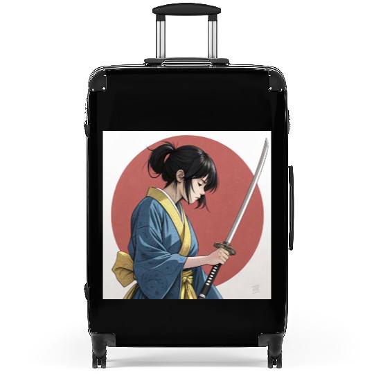 Bushido Beauty: Serene Samurai Girl, a Master Suitcases
