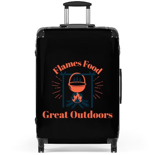 flames food great outdoors Suitcases