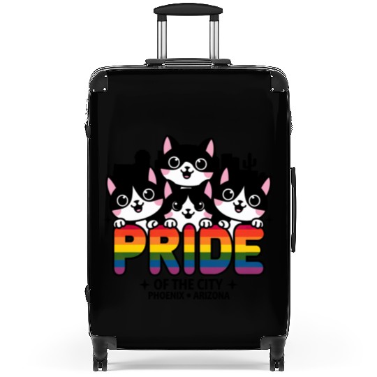 Pride of Phoenix City Arizonna USA Rainbow Flag Suitcases