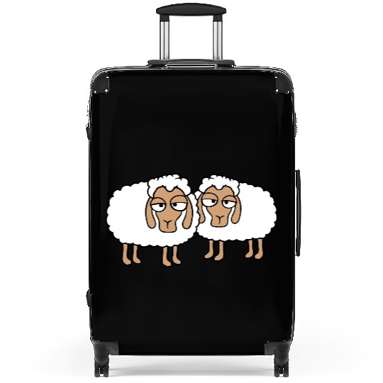 2 Sheep Tired Bored Look Team Sweet Crew Friends Suitcases