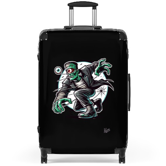 The Green One-Eyed Cyclops Monster Suitcases