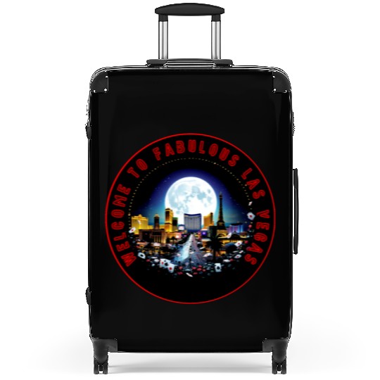 Moon over Las Vegas: Night of Game and Lights Suitcases