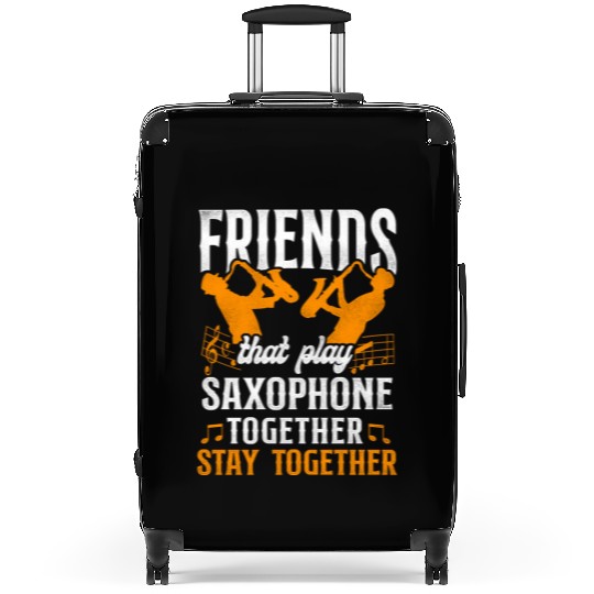 Saxophone Friends Besties Buddies Suitcases