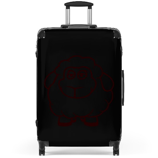 Sheep Baby Standing Bored Tired Cartoon Comic Cool Suitcases