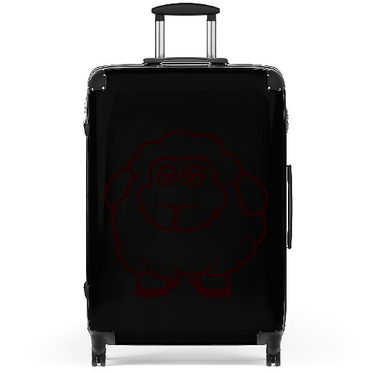 Sheep Baby Standing Bored Tired Cartoon Comic Cool Suitcases