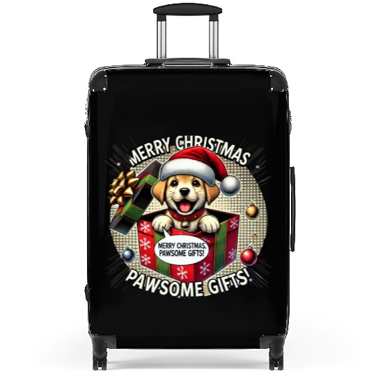 Puppy Christmas Surprise Suitcases