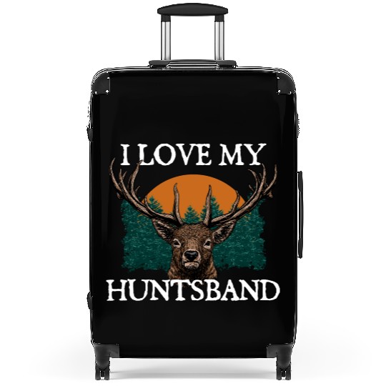 I Love My HUNTsband Hunting Husband and Wife Suitcases
