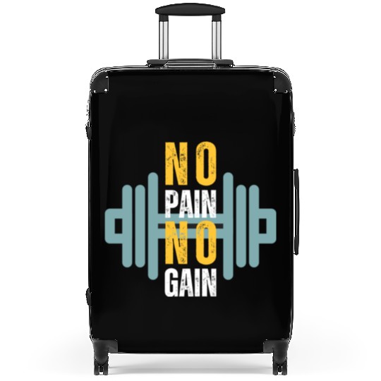 Gym motivation Design no pain no gain Suitcases