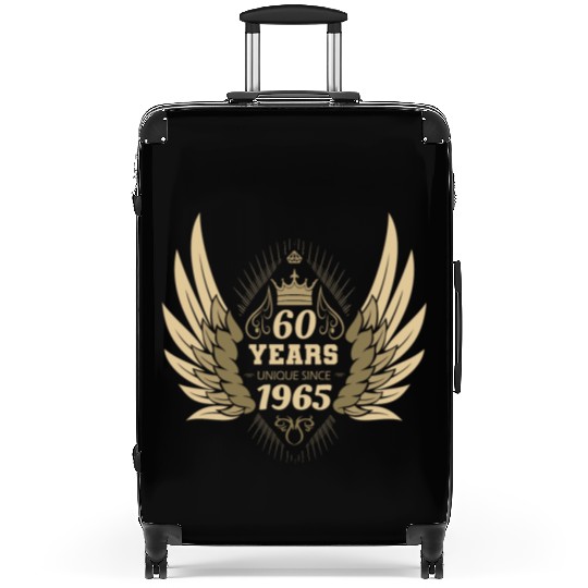 60 Years Unique Angel Wings Crown Suitcases