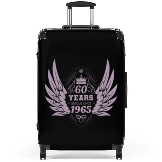 60 Years Unique Angel Wings Crown Suitcases