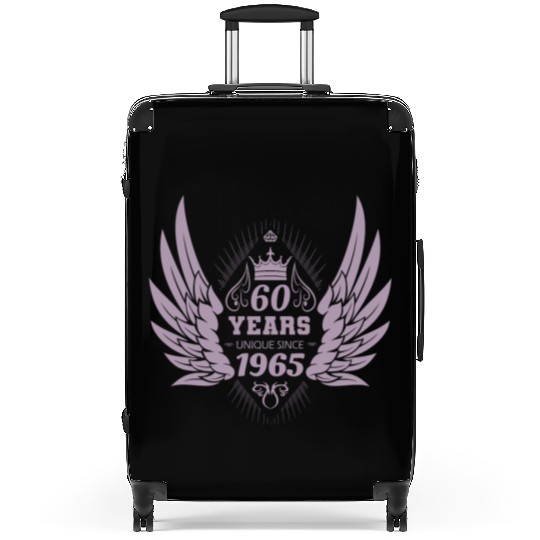 60 Years Unique Angel Wings Crown Suitcases