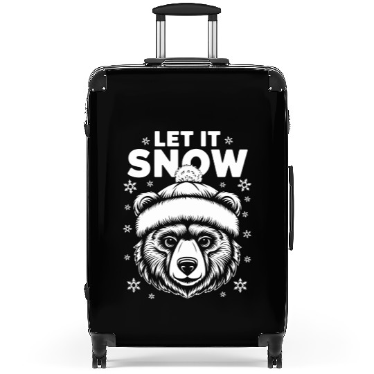 Let It Snow Bear Christmas Suitcases, Winter Holiday