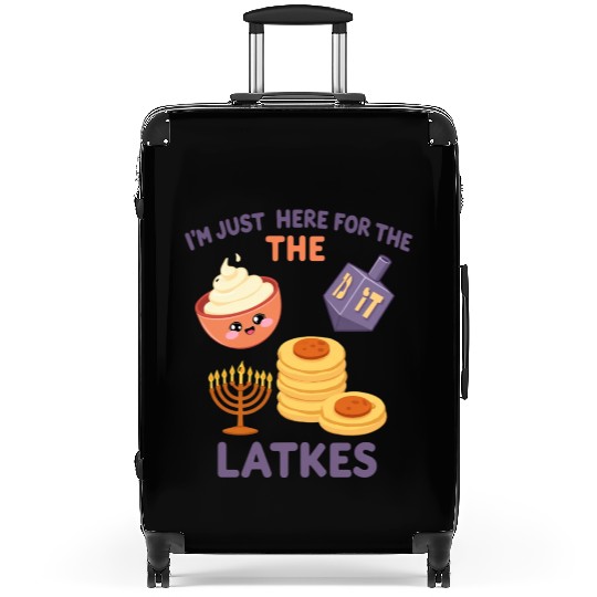 I'm Just Here for the Latkes Fun Hanukkah Vibes Suitcases