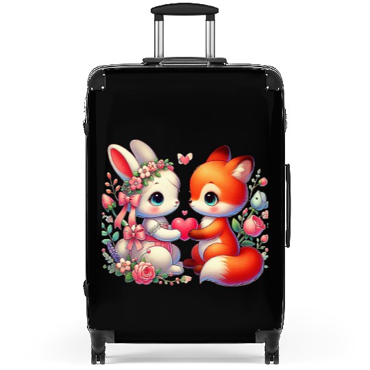 Beautiful couple heartvalentine's day design Suitcases