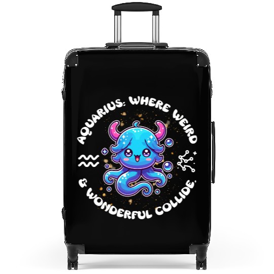 Aquarius: Where Weird and Wonderful Collide Zodiac Suitcases