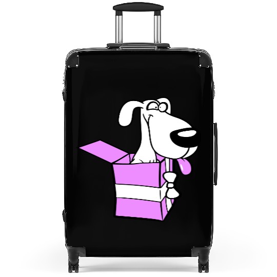 Dog Pet Gift Box Funny Crazy Surprise Fun Puppy Suitcases