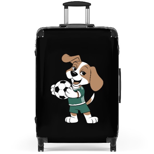 Playful Beagle Soccer Suitcases