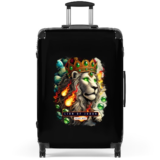 Majestic Lion of Judah with Crown Christian Suitcases