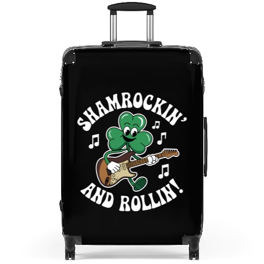 Shamrockin' and Rollin' St. Patrick's Rock & Roll Suitcases
