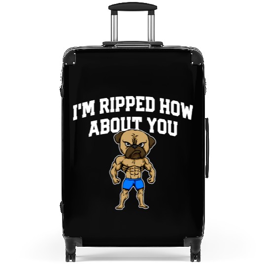 Im Ripped How About You Funny Workout Humor Gym Suitcases