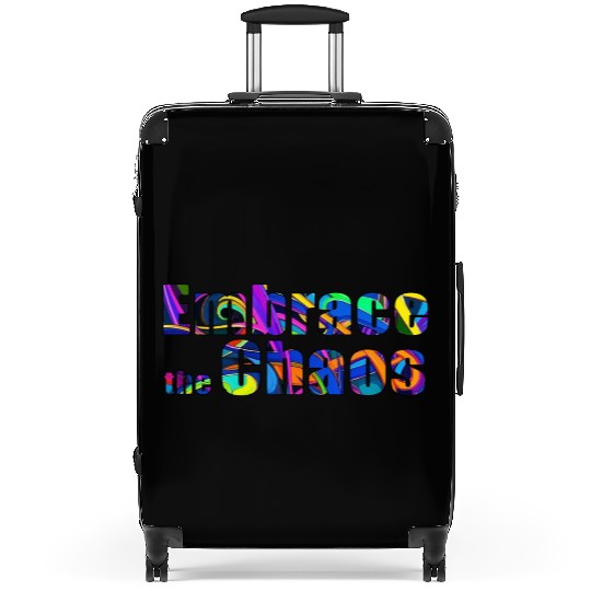 Typography Embrace the chaos Suitcases