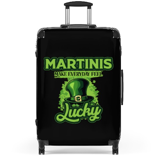 Martinis Make Everyday Feel Lucky St Patricks Day Suitcases