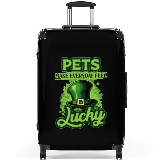 St Patricks Day Pets Make Everyday Feel Lucky Suitcases