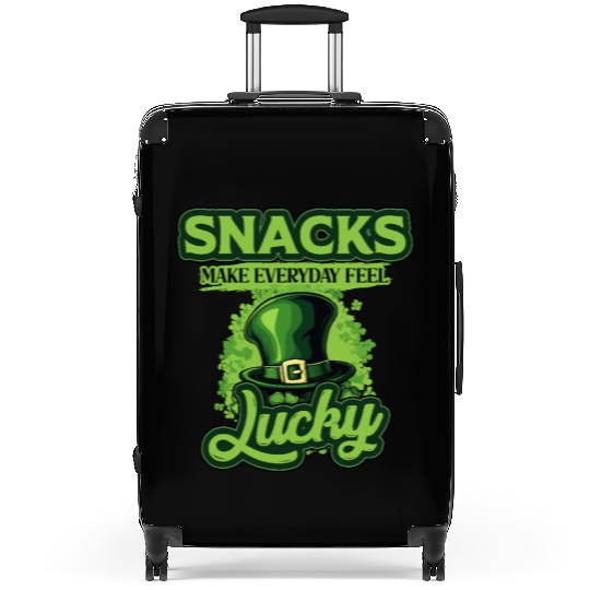 Snacks Make Everyday Feel Lucky St Patricks Day Suitcases