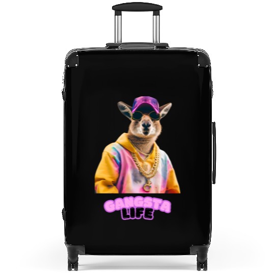 Gangsta life kangaroo Suitcases