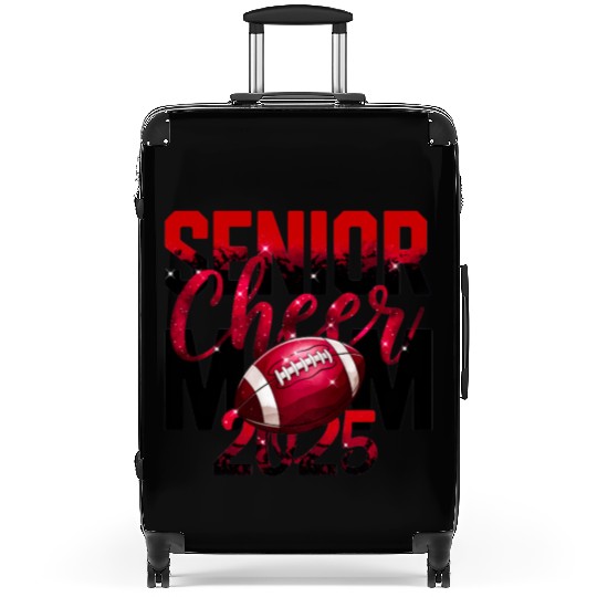 Red Senior Cheer Mom 2025 Football Design Mom Life Suitcases