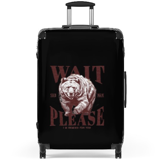 Grizzly bear Texture Suitcases