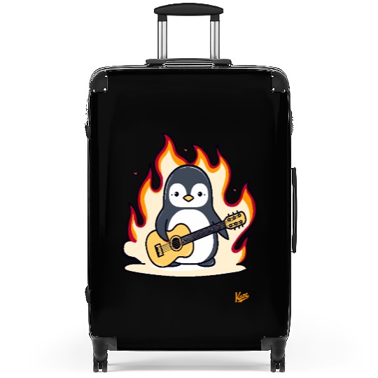 Music Guitar Penguin Suitcases
