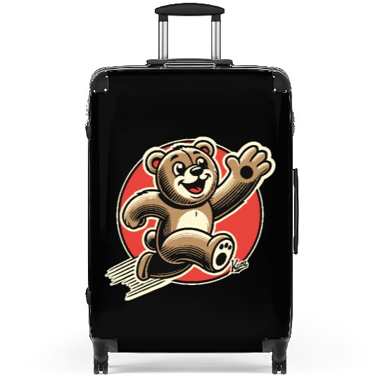 Happy Running Toy Bear Suitcases