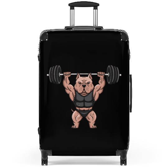 Funny Gym Dog Bodybuilder Training Fitness Gift Suitcases