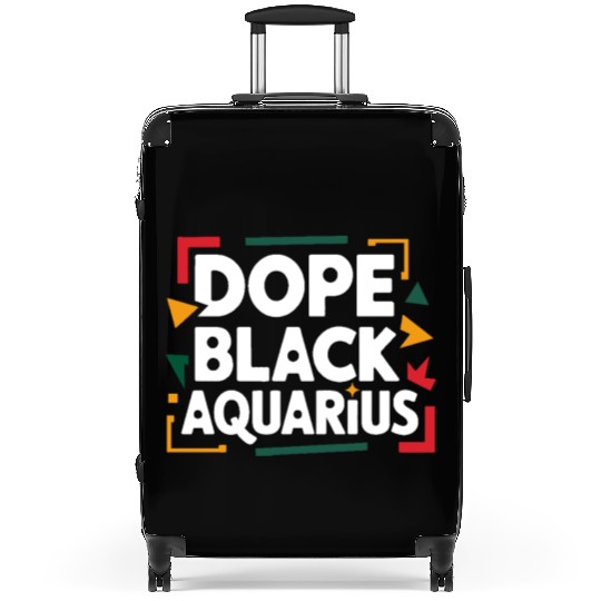 Dope Black Aquarius Suitcases