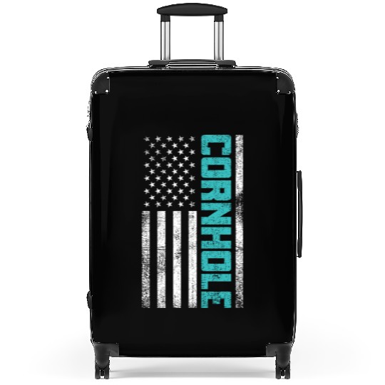 Cornhole Usa Flag Suitcases