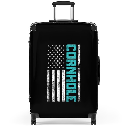 Cornhole Usa Flag Suitcases