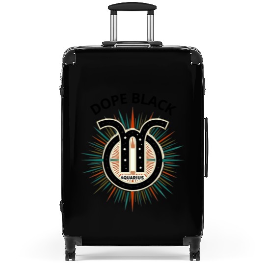 Dope black Aquarius, Zodiac Gift Suitcases