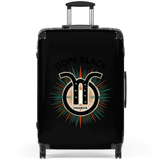 Dope black Aquarius, Zodiac Gift Suitcases