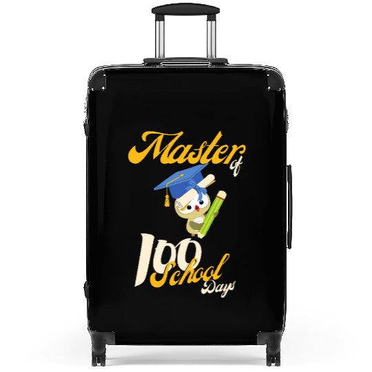 Master Of 100 School Days Funny 100 Days Of School Suitcases