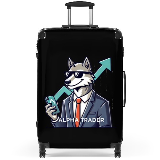 alpha trader wolf Suitcases