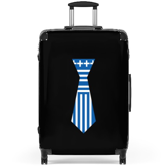 Neck Tie Greece Flag Greek Flag Suitcases