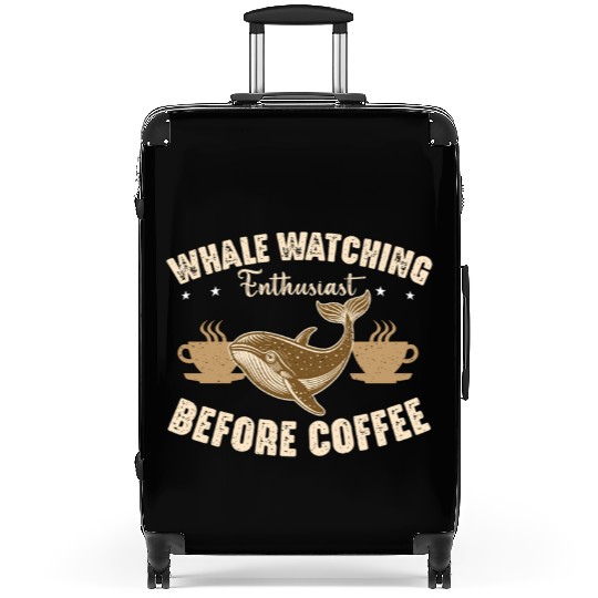 Whale Watching Enthusiast Before Sailing Coffee Suitcases