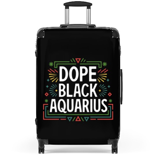 DOPE BLACK AQUARIUS Suitcases