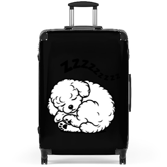 Sleepy Puppy Zzzz - Adorable Bichon Frise Suitcases